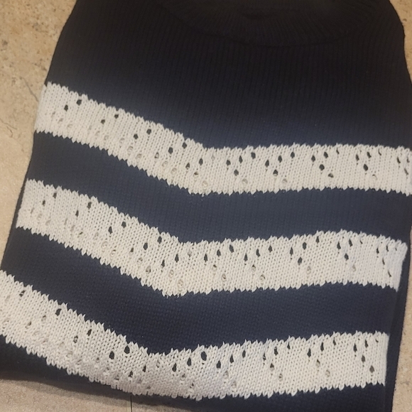 NEW! LOFT Cotton Nautical Varsity Striped Sweater Small. - Picture 7 of 8